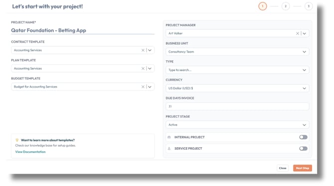 PSOhub Lucid improved project creation from deal