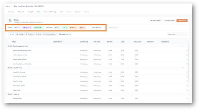 PSOhub Lucid new Task Management views and filtering