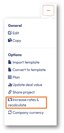 Increase rates and recalculate
