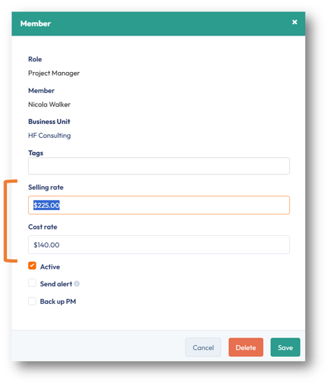 Modify the team member rates in the project and recalculate the uninvoiced hours